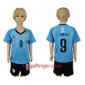 Uruguay Fodboldtrøjer L.Suarez 9 Børn Hjemmebanesæt VM 2018